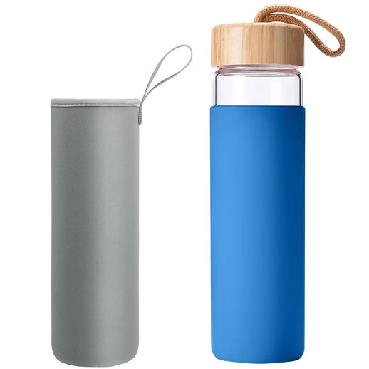 PEG-1001 600ML Glass Water Bottle With Handle