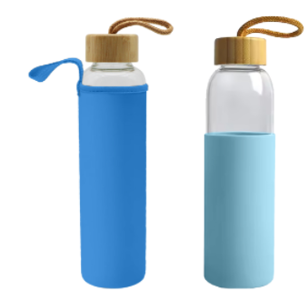 PEG-1002 600ML Glass Water Bottle With Handle