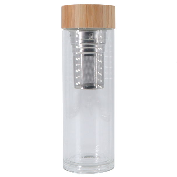 PEG-1003 425ML Glass Water Bottle With Strainer