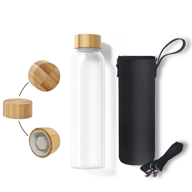 PEG-1005 600ML Glass Water Bottle