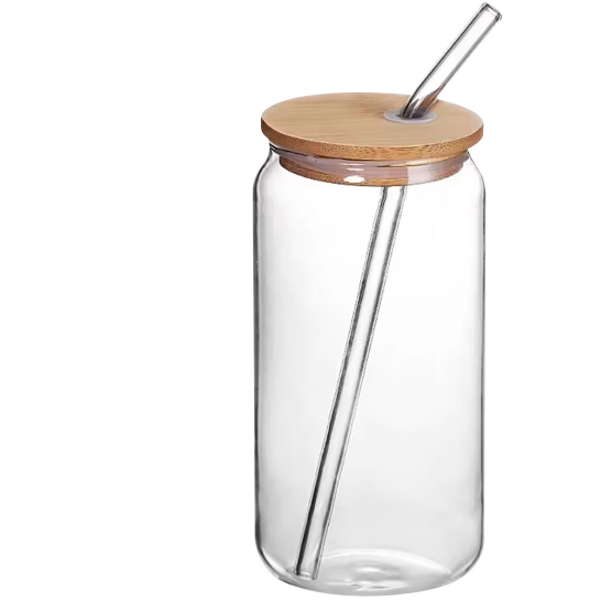 PEG-1007 500ML Glass Bottle With Glass Straw - 副本