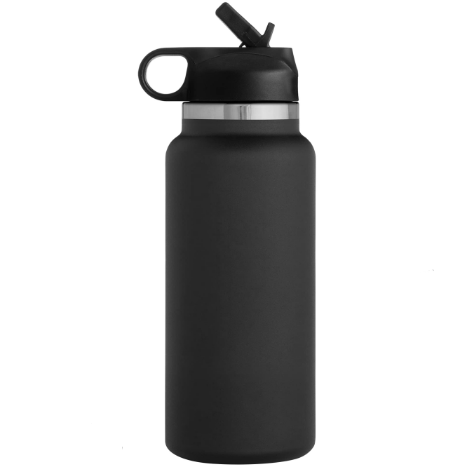 PEM-1054 1000ML Steel Water Bottle With Straw