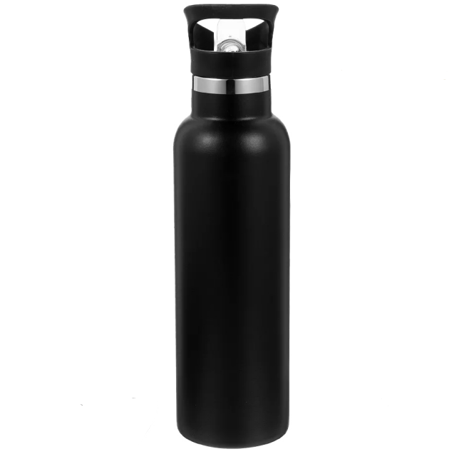 PEM-1058 600ML Steel Water Bottle With Straw