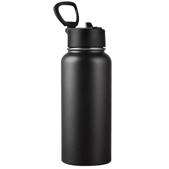 PEM-1059 1000ML Steel Water Bottle With Straw